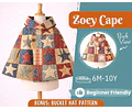 Cape Sewing Pattern for Kids, Capelet Pattern, Kids Pattern, Easy PDF Pattern, Beginner Pattern, Sewing Pattern Toddlers, Baby Pattern