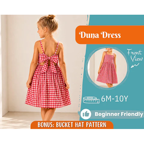 Dress Sewing Pattern for Kids, Dress Pattern, Kids Pattern, Summer Dress Pattern, Beginner Pattern, Sewing Pattern Toddlers, Baby Pattern