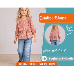 Girl Blouse Pattern, Sewing Pattern for Kids, Kids Pattern, Toddler Blouse Pattern, Beginner Pattern, Sewing Pattern Toddlers, Top Pattern