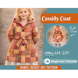 Coat Sewing Pattern for Kids, Girl Coat Pattern, Kids Pattern, PDF Pattern, Beginner Pattern, Sewing Pattern Toddlers, Quilted Coat Pattern
