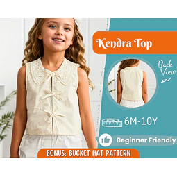Top Sewing Pattern for Kids, Top Pattern, Kids Pattern, Girl Pattern, Beginner Pattern, Sewing Pattern Toddlers, PDF Pattern