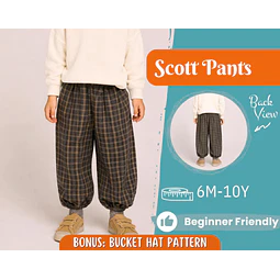 Baggy Pants Sewing Pattern for Kids, Elastic Waistband Pants, Kids Pattern, Baby Sewing Pattern, Beginner Pattern, Sewing Pattern Toddlers