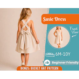 Dress Sewing Pattern for Kids, Dress Pattern, Kids Pattern, Summer Dress Pattern, Beginner Pattern, Sewing Pattern Toddlers, Baby Pattern