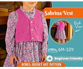 Vest Sewing Pattern for Kids, Kids Vest, Kids Pattern, PDF Pattern, Beginner Pattern, Sewing Pattern Toddlers, Girl Vest Pattern