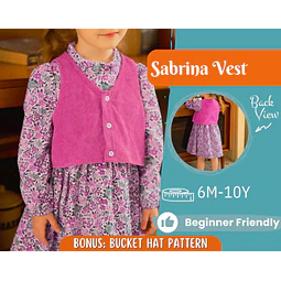 Vest Sewing Pattern for Kids, Kids Vest, Kids Pattern, PDF Pattern, Beginner Pattern, Sewing Pattern Toddlers, Girl Vest Pattern