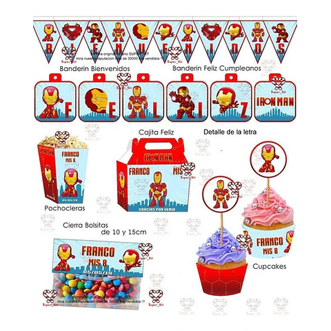 Kit Imprimible Ironman Editable