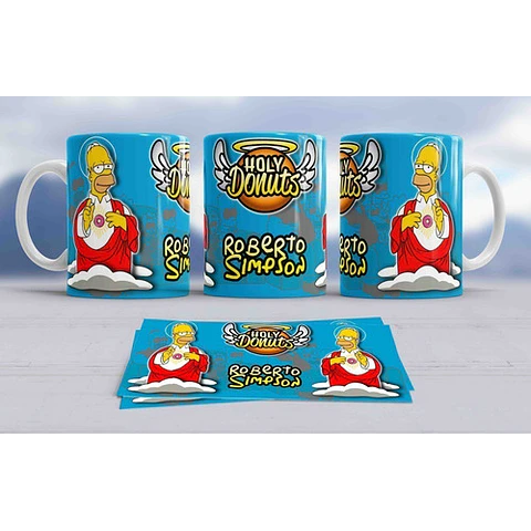 Plantillas Sublimación Tazas - Los Simpsons / 40 Diseños