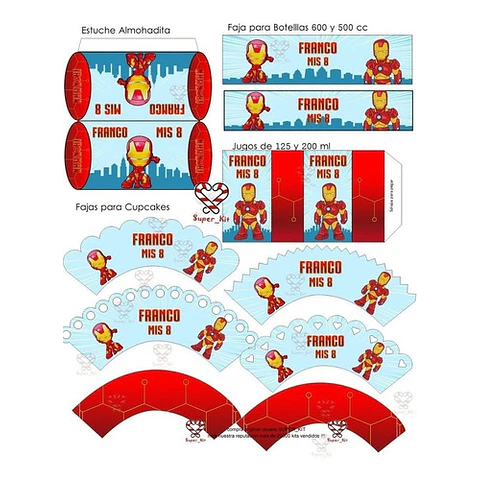 Kit Imprimible Ironman Editable