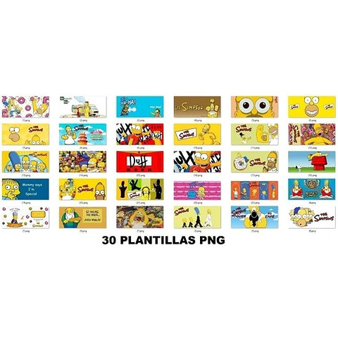 Plantillas Sublimación Tazas - Los Simpsons / 40 Diseños
