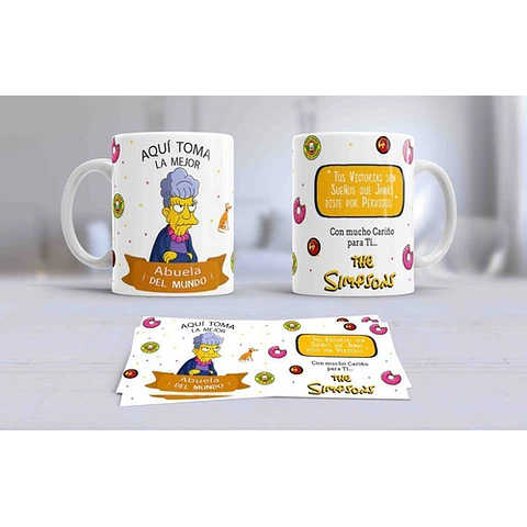 Plantillas Sublimación Tazas - Los Simpsons / 40 Diseños