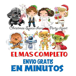 Pack Imagenes Personajes Del Espacio En Navidad + Regalo A1