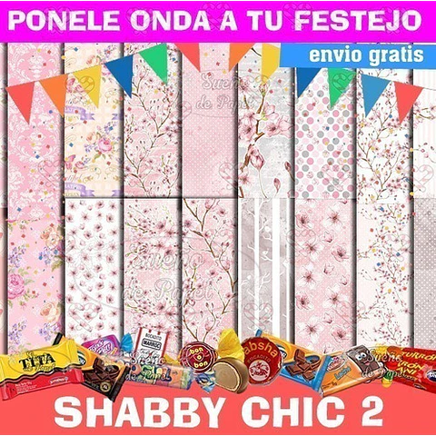 Kit Imprimible Pack De Fondos Shabby Chic Mod 2