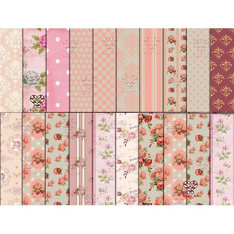 Kit Imprimible Pack De Fondos Shabby Chic Mod 2