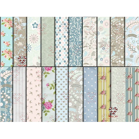 Kit Imprimible Pack De Fondos Shabby Chic Mod 2