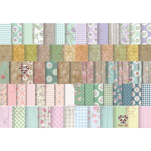 Kit Imprimible Pack De Fondos Shabby Chic Mod 2