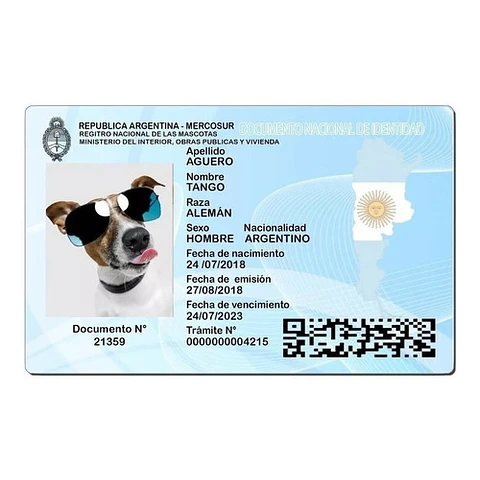 Plantilla Dni Mascotas Editable En Psd