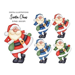 Cliparts Png Santa Claus Papa Noel Bb17 Kit Imprimible