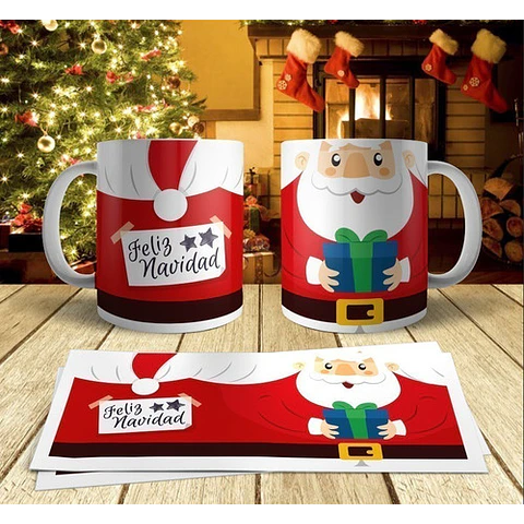 17 Plantillas Tazas Navidad