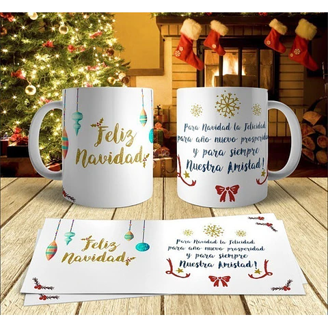 17 Plantillas Tazas Navidad