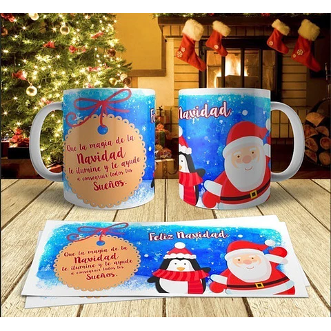 17 Plantillas Tazas Navidad