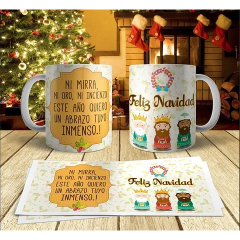 17 Plantillas Tazas Navidad