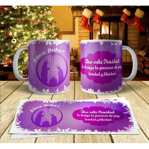 17 Plantillas Tazas Navidad