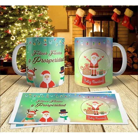 17 Plantillas Tazas Navidad
