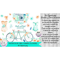 Cliparts Imagenes Png Bicicleta Aguamarino Acuarela 