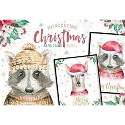 Cliparts Png Animales Navidad  Acuarela Watercolor Pa10