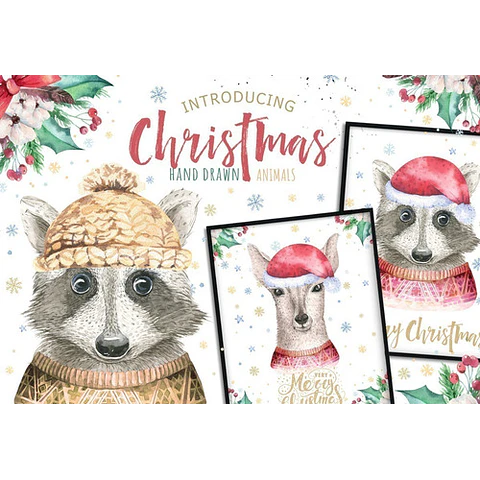 Cliparts Png Animales Navidad  Acuarela Watercolor Pa10