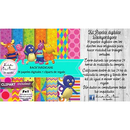 Papeles Fondos Digitales Backyardigans Kit Imprimibles