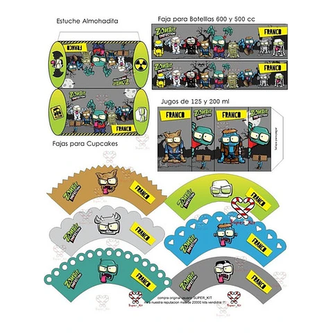 Kit Imprimible Zombie Infection Editable