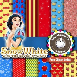 Kit Imprimible Pack Fondos Clipart - Blancanieves