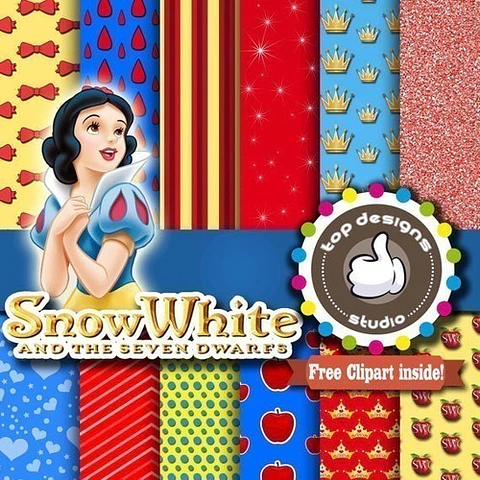 Kit Imprimible Pack Fondos Clipart - Blancanieves