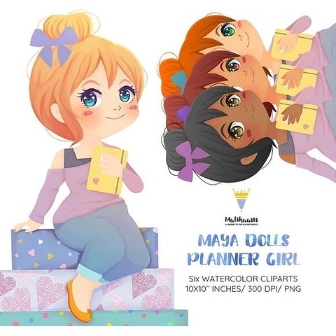 Cliparts Imagenes Png Niñas Planner Girls M30