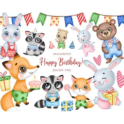 Cliparts Imagenes Png Animales De Cumpleaños Is15