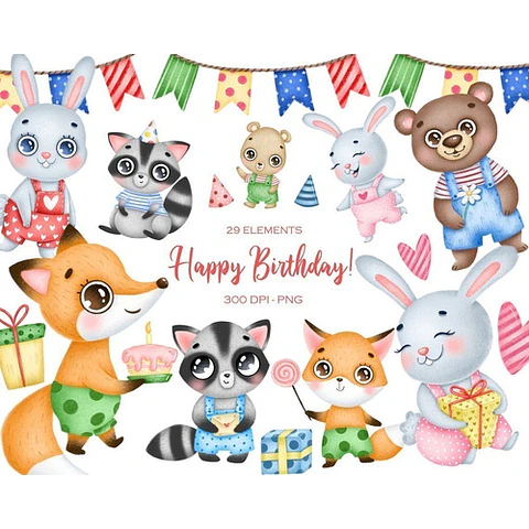 Cliparts Imagenes Png Animales De Cumpleaños Is15
