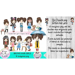 Cliparts Imagenes Png Brown Hair Girl Niña Cabello Castaño