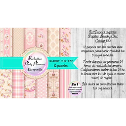 Papeles Digitales Fondos Shabby Chic Rosa Pastel E52