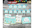 Kit Baby Shower Animalitos Bosque Encantado Romantico Nene