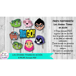 Los Jovenes Titanes En Accion - 8 Props Photobooth Pdf