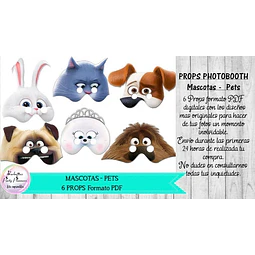 Mascotas - Pets - 6 Props Photobooth Pdf
