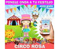 Kit Imprimible Circo Rosa Editable