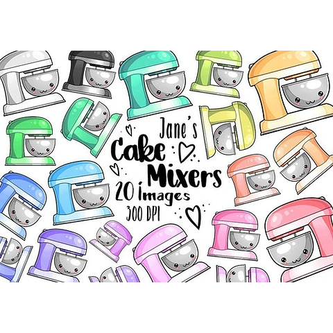 Cliparts Imagenes Png Batidoras Color Pastel Acuarela Jk10