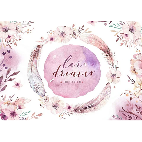 Cliparts Png Flores Plumas Lilas Acuarela Watercolor Pa31