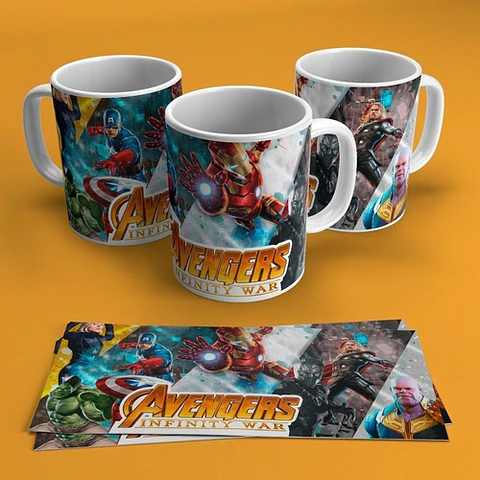 102 Plantillas Sublimación Tazas - Comic Superheroes