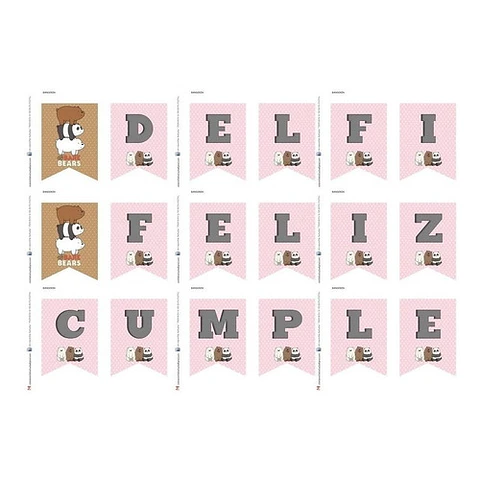 Kit Imprimible Candy Osos Escandalosos Rosa 100% Editable