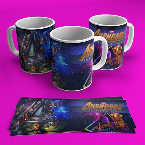 102 Plantillas Sublimación Tazas - Comic Superheroes