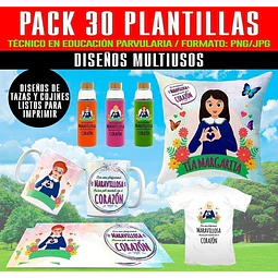 120 Plantillas Sublimación Tazas Multiuso - Técnico Párvulos