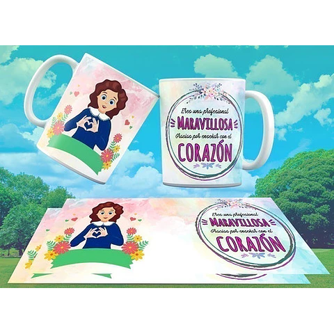 120 Plantillas Sublimación Tazas Multiuso - Técnico Párvulos
